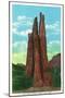 Colorado Springs, Colorado, View of the Three Graces in the Garden of the Gods-Lantern Press-Mounted Art Print