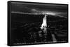 Colorado Springs, Colorado - Will Rogers Shrine of the Sun on Cheyenne Mt at Night-Lantern Press-Framed Stretched Canvas