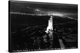 Colorado Springs, Colorado - Will Rogers Shrine of the Sun on Cheyenne Mt at Night-Lantern Press-Stretched Canvas