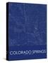 Colorado Springs, United States of America Blue Map-null-Stretched Canvas