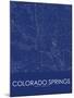 Colorado Springs, United States of America Blue Map-null-Mounted Poster