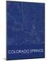 Colorado Springs, United States of America Blue Map-null-Mounted Poster