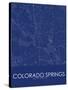 Colorado Springs, United States of America Blue Map-null-Stretched Canvas