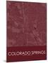 Colorado Springs, United States of America Red Map-null-Mounted Poster