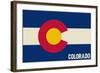 Colorado State Flag-Lantern Press-Framed Art Print