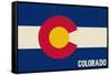 Colorado State Flag-Lantern Press-Framed Stretched Canvas