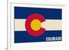 Colorado State Flag-Lantern Press-Framed Art Print