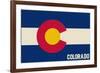 Colorado State Flag-Lantern Press-Framed Premium Giclee Print