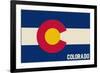 Colorado State Flag-Lantern Press-Framed Premium Giclee Print