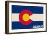 Colorado State Flag-Lantern Press-Framed Art Print