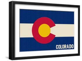 Colorado State Flag-Lantern Press-Framed Art Print
