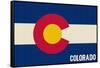 Colorado State Flag-Lantern Press-Framed Stretched Canvas