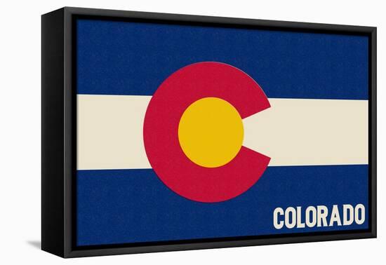 Colorado State Flag-Lantern Press-Framed Stretched Canvas