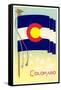 Colorado State Flag-null-Framed Stretched Canvas