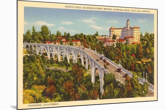 Colorado Street Bridge, Pasadena, California-null-Mounted Premium Giclee Print