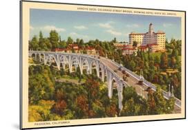 Colorado Street Bridge, Pasadena, California-null-Mounted Art Print