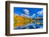 Colorado, Telluride, Trout Lake. Fall Sunset on Lake-Jaynes Gallery-Framed Photographic Print