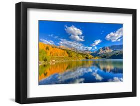 Colorado, Telluride, Trout Lake. Fall Sunset on Lake-Jaynes Gallery-Framed Photographic Print