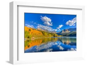 Colorado, Telluride, Trout Lake. Fall Sunset on Lake-Jaynes Gallery-Framed Photographic Print
