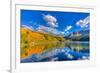 Colorado, Telluride, Trout Lake. Fall Sunset on Lake-Jaynes Gallery-Framed Photographic Print