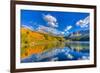 Colorado, Telluride, Trout Lake. Fall Sunset on Lake-Jaynes Gallery-Framed Photographic Print