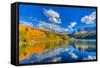 Colorado, Telluride, Trout Lake. Fall Sunset on Lake-Jaynes Gallery-Framed Stretched Canvas