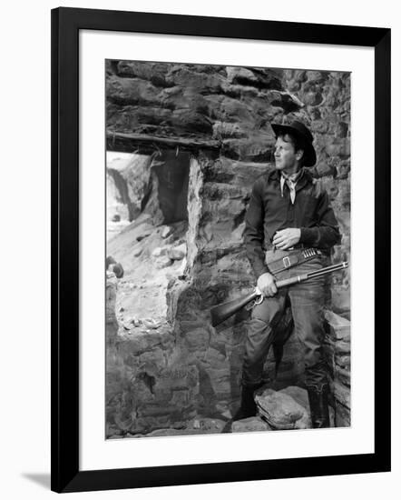 COLORADO TERRITORY, 1949 directed by RAOUL WALSH Joel McCrea (b/w photo)-null-Framed Photo