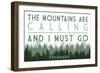 Colorado - The Mountains Are Calling - Pine Trees - Lantern Press Artwork-Lantern Press-Framed Art Print