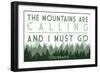Colorado - The Mountains Are Calling - Pine Trees - Lantern Press Artwork-Lantern Press-Framed Art Print