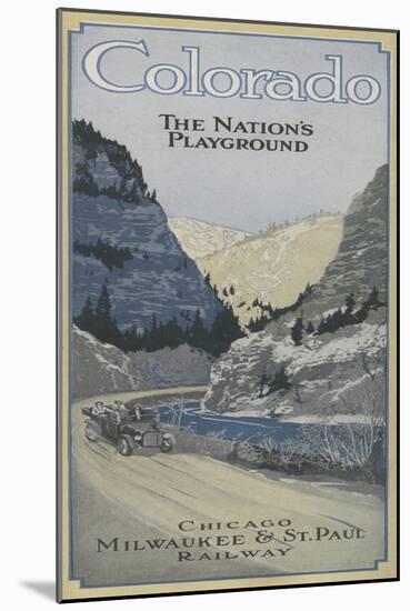 Colorado - The Nation's Playground-Lantern Press-Mounted Art Print