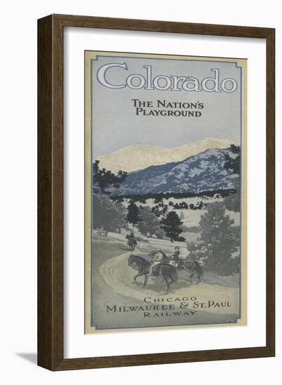 Colorado - The Nation's Playground-Lantern Press-Framed Art Print