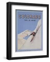 Colorado Tops the Nation Travel Poster-null-Framed Premium Giclee Print