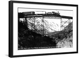 Colorado - Train on Georgetown Loop between Georgetown and Silver Plume-Lantern Press-Framed Art Print