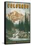Colorado Travel Poster-null-Framed Stretched Canvas