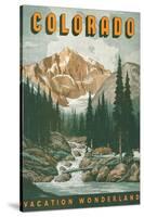 Colorado Travel Poster-null-Stretched Canvas
