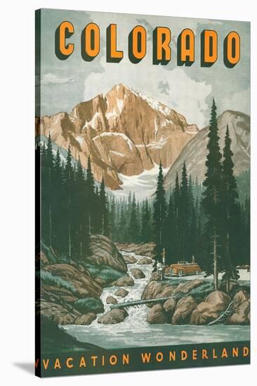 Colorado Travel Poster-null-Stretched Canvas