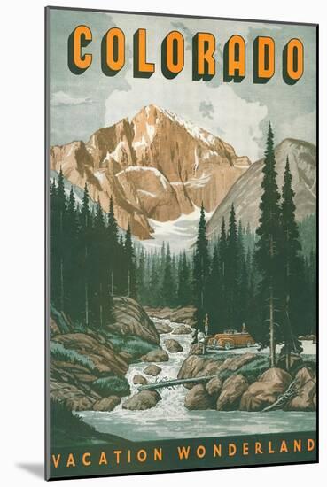 Colorado Travel Poster-null-Mounted Art Print