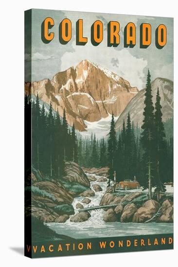 Colorado Travel Poster-null-Stretched Canvas