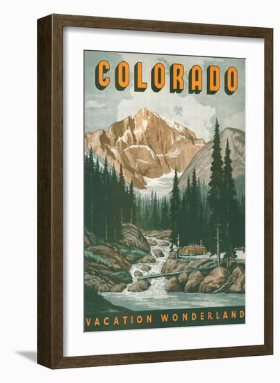 Colorado Travel Poster-null-Framed Premium Giclee Print