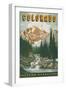 Colorado Travel Poster-null-Framed Premium Giclee Print