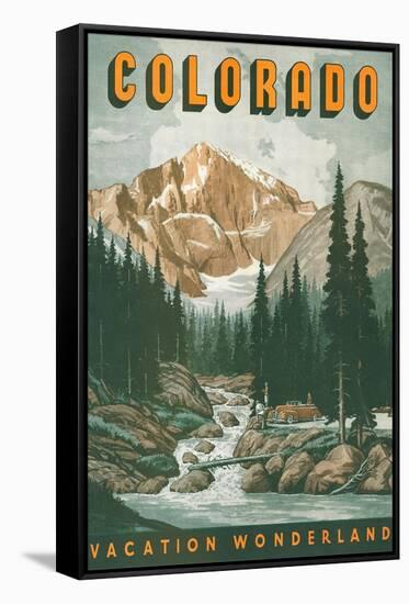 Colorado Travel Poster-null-Framed Stretched Canvas