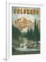 Colorado Travel Poster-null-Framed Art Print