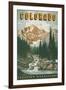 Colorado Travel Poster-null-Framed Art Print