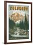 Colorado Travel Poster-null-Framed Art Print