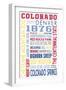 Colorado - Typography-Lantern Press-Framed Art Print