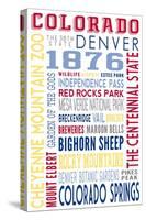 Colorado - Typography-Lantern Press-Stretched Canvas