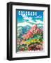 Colorado - United Air Lines - Garden of the Gods, Colorado Springs-Joseph Feher-Framed Art Print