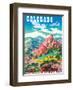 Colorado - United Air Lines - Garden of the Gods, Colorado Springs-Joseph Feher-Framed Art Print