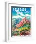 Colorado - United Air Lines - Garden of the Gods, Colorado Springs-Joseph Feher-Framed Art Print