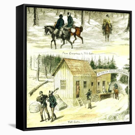 Colorado United States of America 1881 Rough Travelling. from Georgetown to Toll Gate. 10 Dollar Fi-null-Framed Stretched Canvas